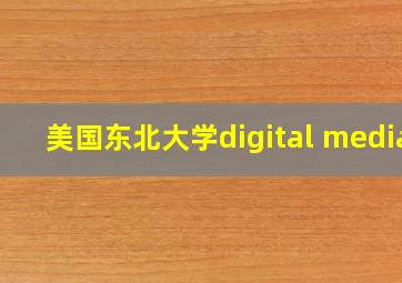 美国东北大学digital media